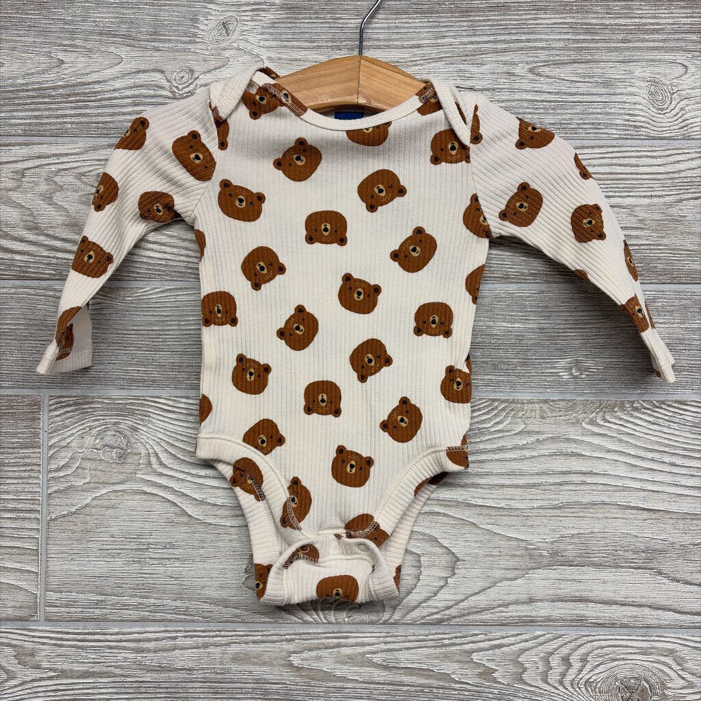 Ls Ribbed Bodysuit Bears