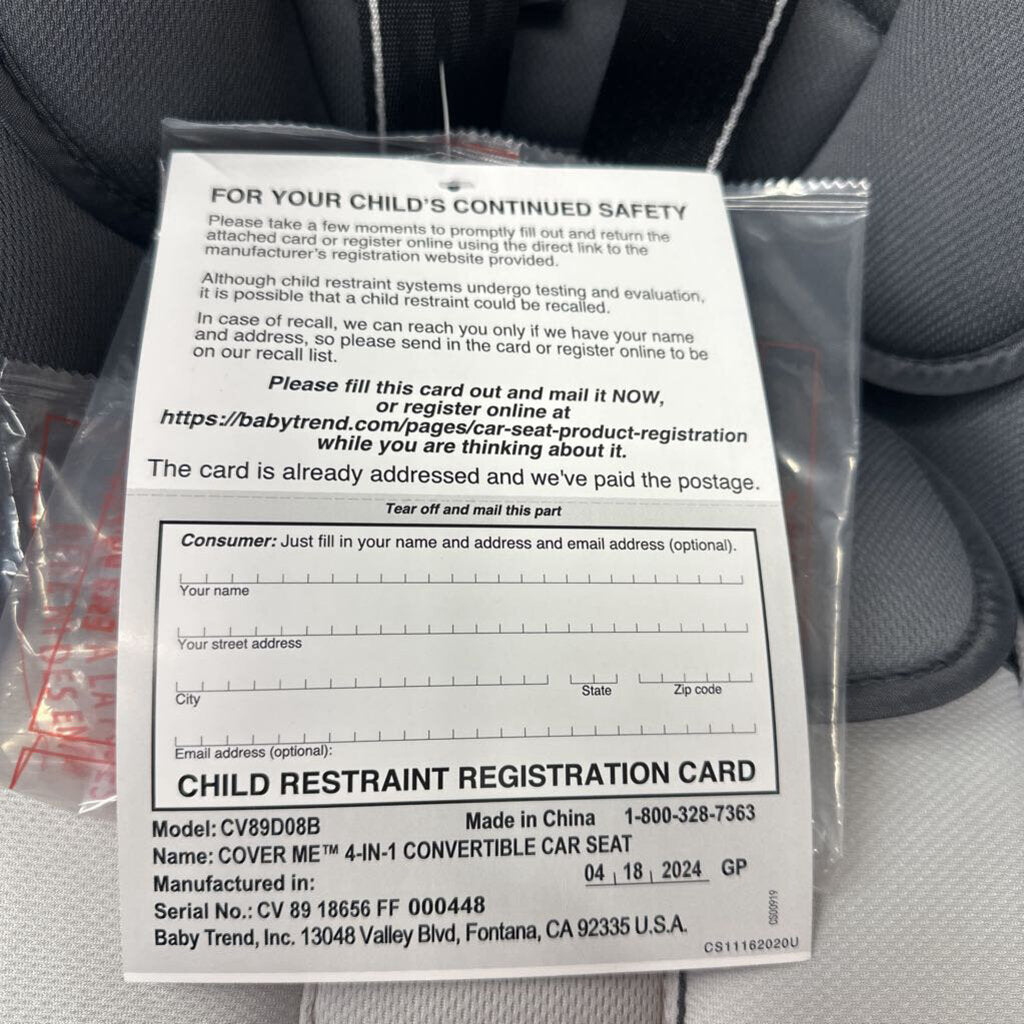 NEW Cover Me 4 In 1 Convertible Car Seat - Vespa