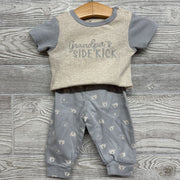 Ribbed Bodysuit & Pants Grandpa's Sidekick Elephants 3-6m