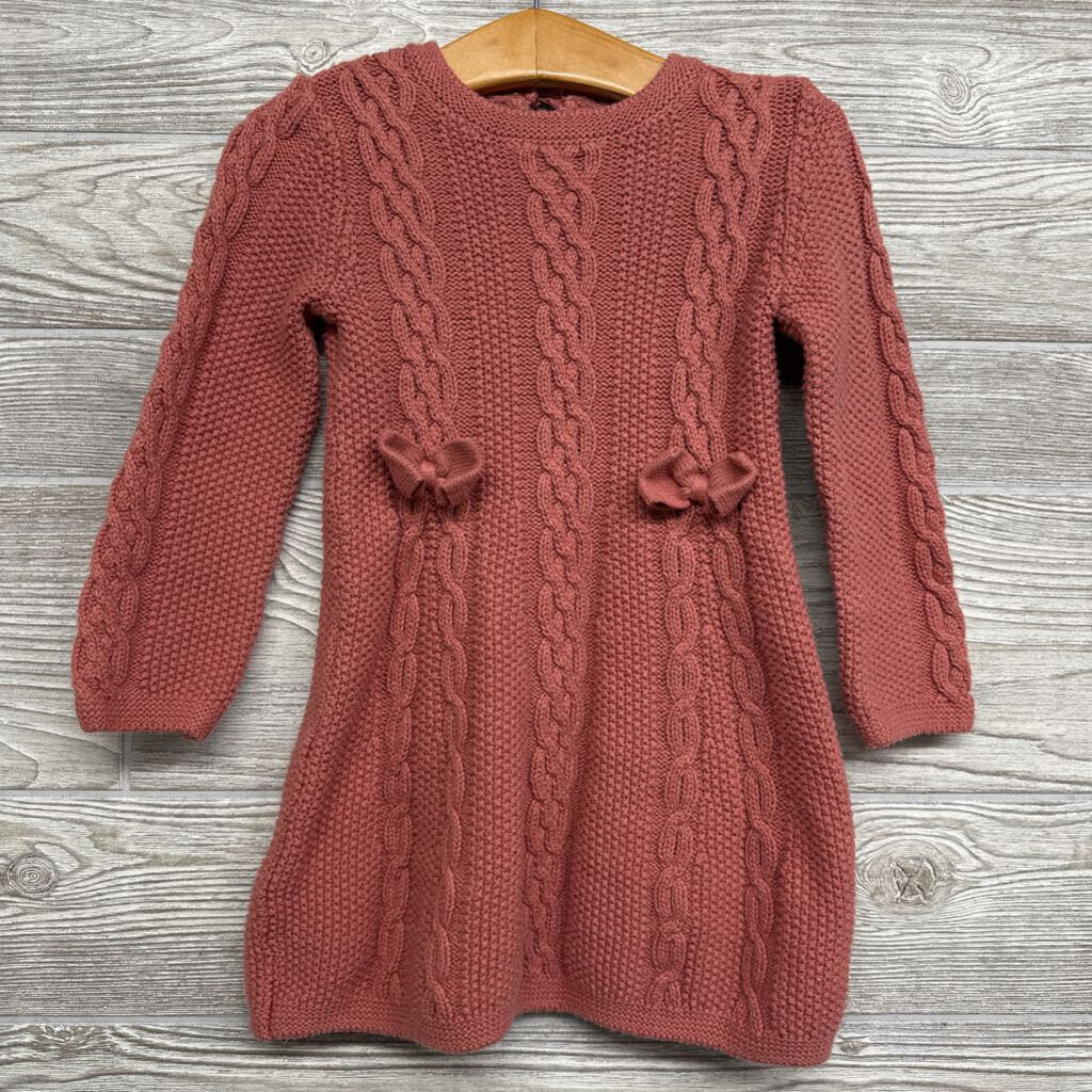 LS Sweater Dress Bows 2t