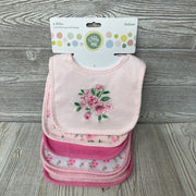 NEW 6 Pk Bibs Flowers