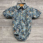 Button Up Bodysuit Palm Trees 6-9m