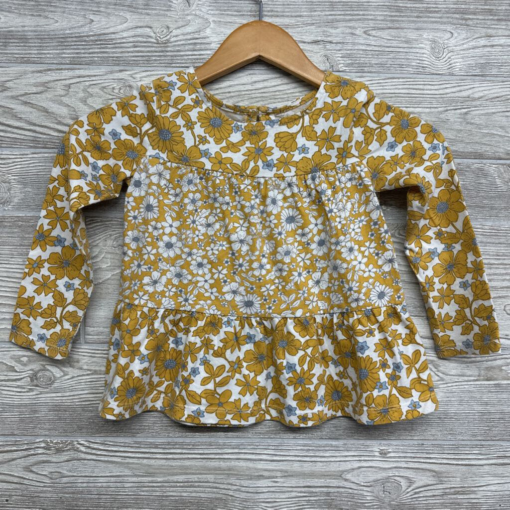 LS Tiered Shirt Flowers 6-6x