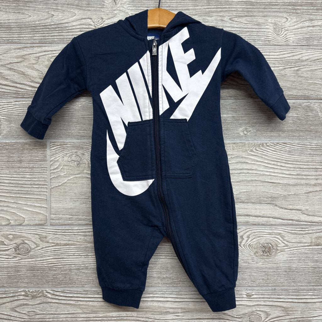 LS Coverall W/ Hood Swoosh 6-9m