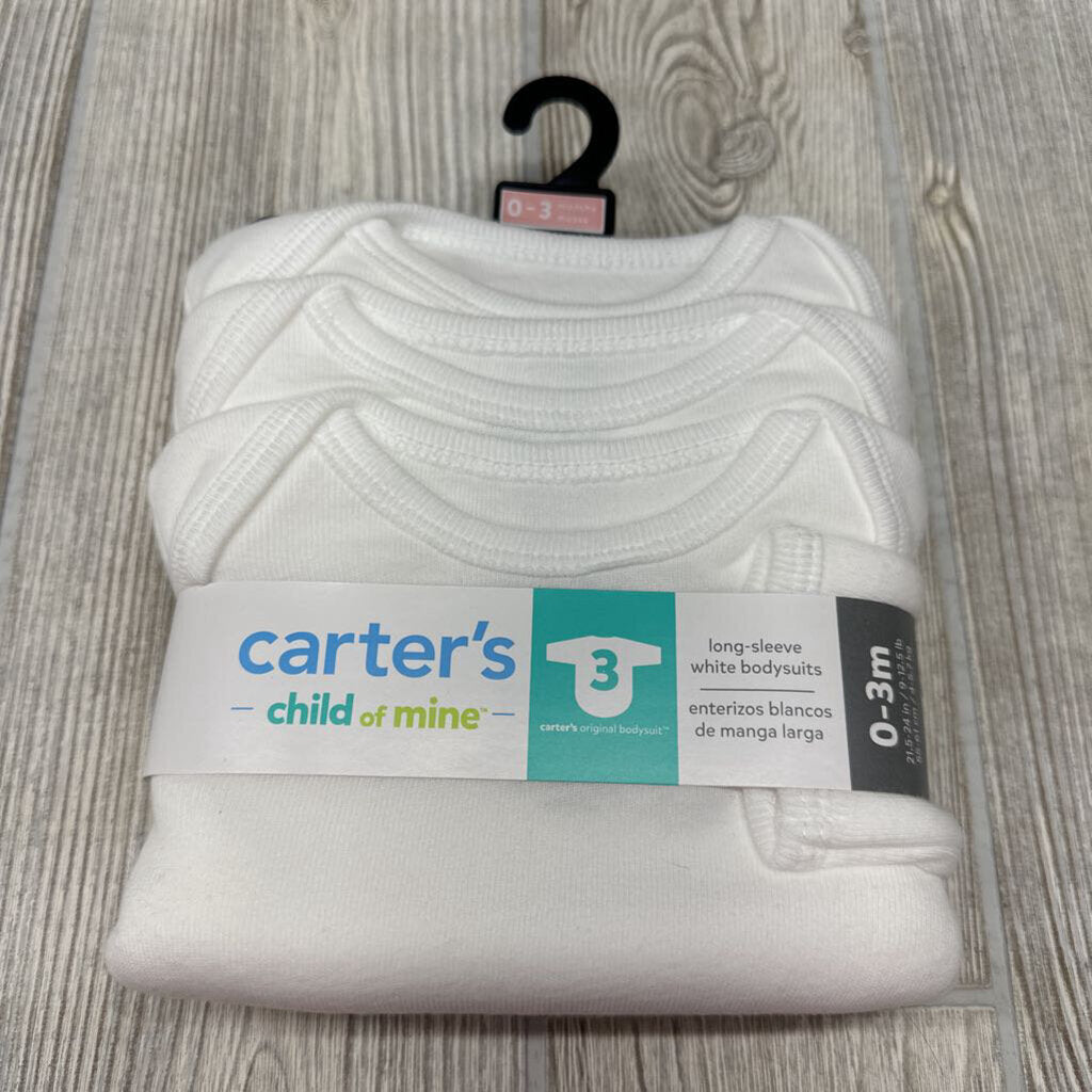 NEW 3 Pk Onesie Solid 0-3M