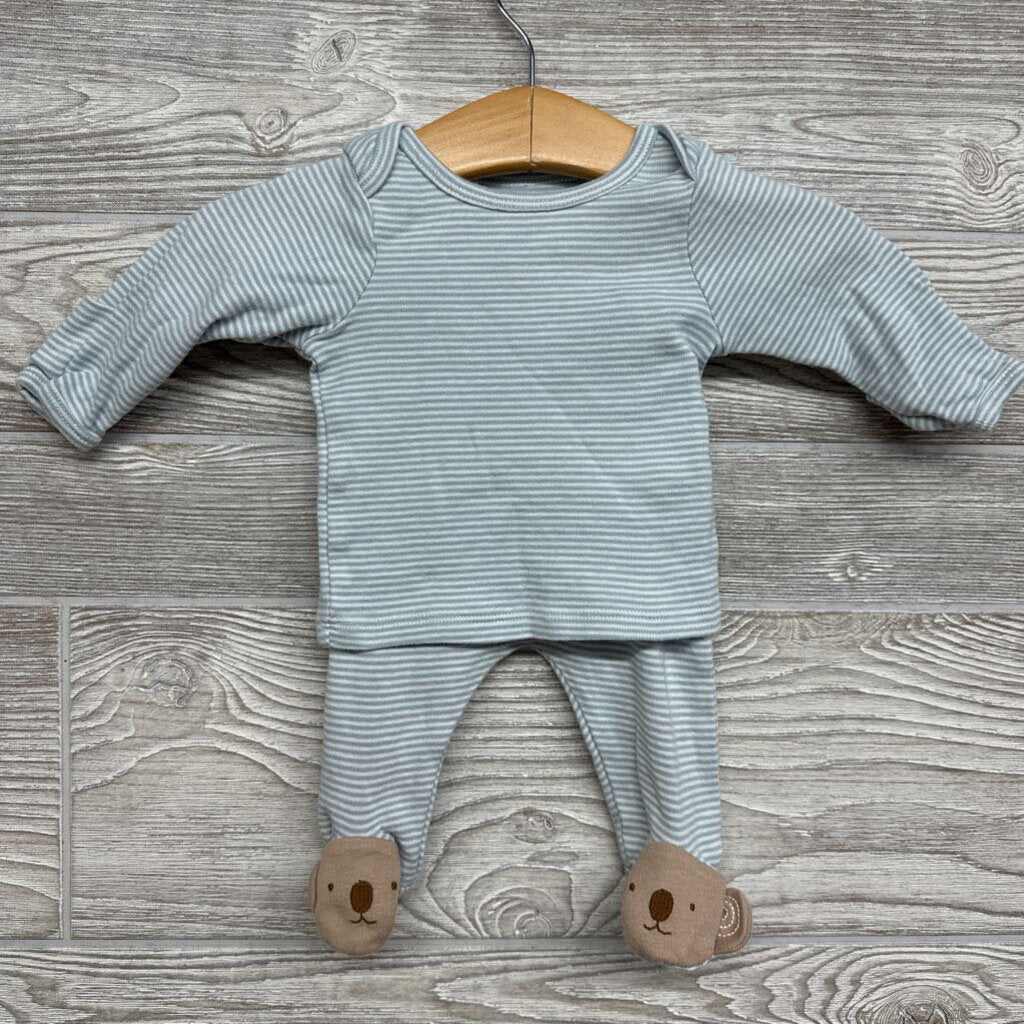 Striped LS Shirt & Pants Koala Feet NB