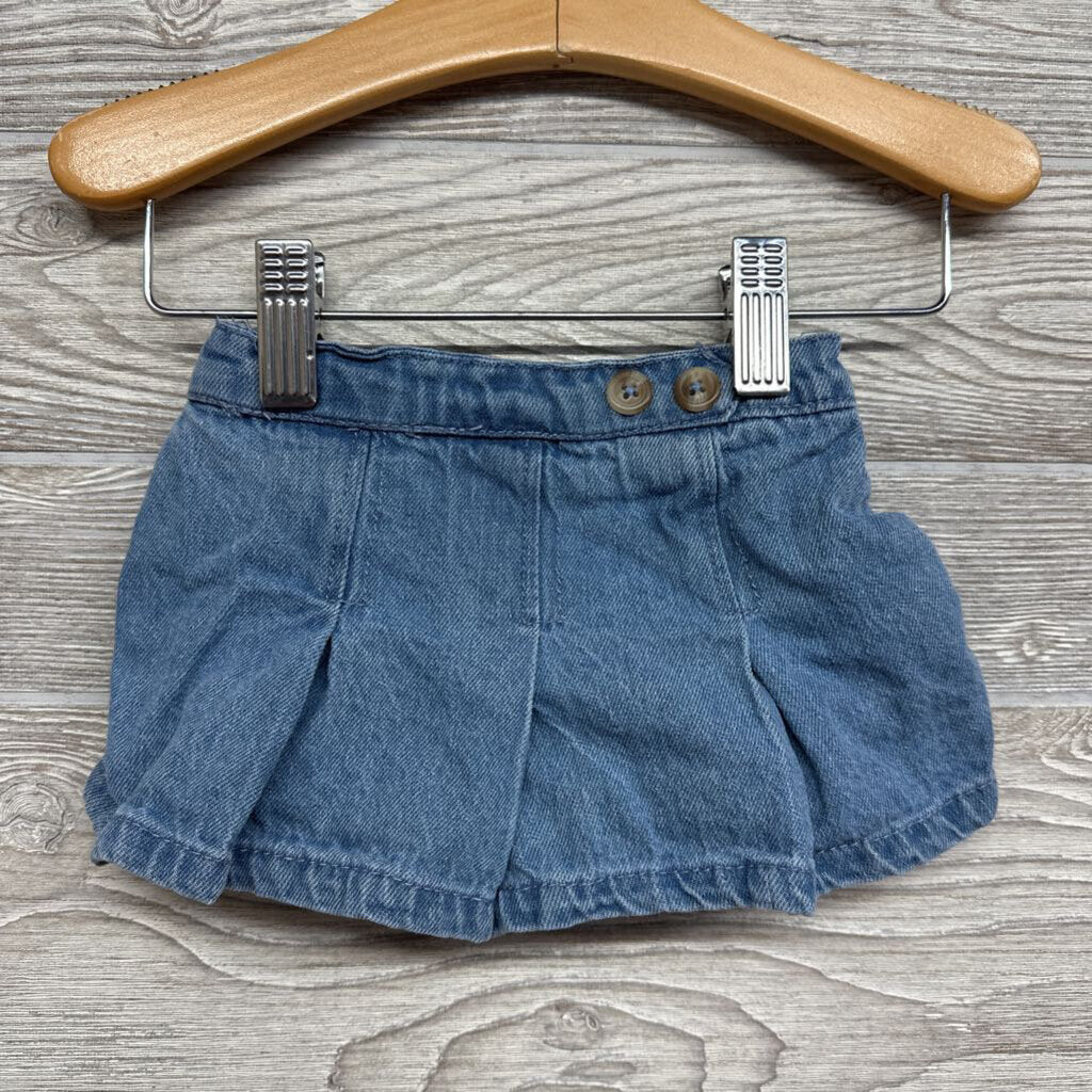 Pleated Denim Skirt 0-3M