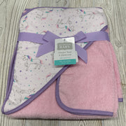 NEW Hooded Towel & Washcloth Unicorns