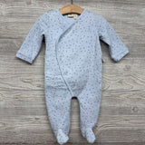NEW Side Button Quilted Coverall W/ Bonnet Stars 3-6m