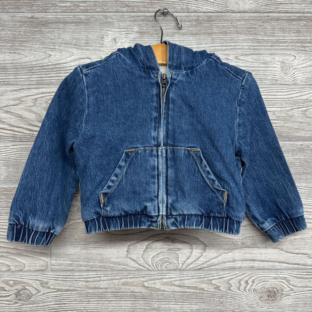Lined Denim Jacket W/ Hood 18M