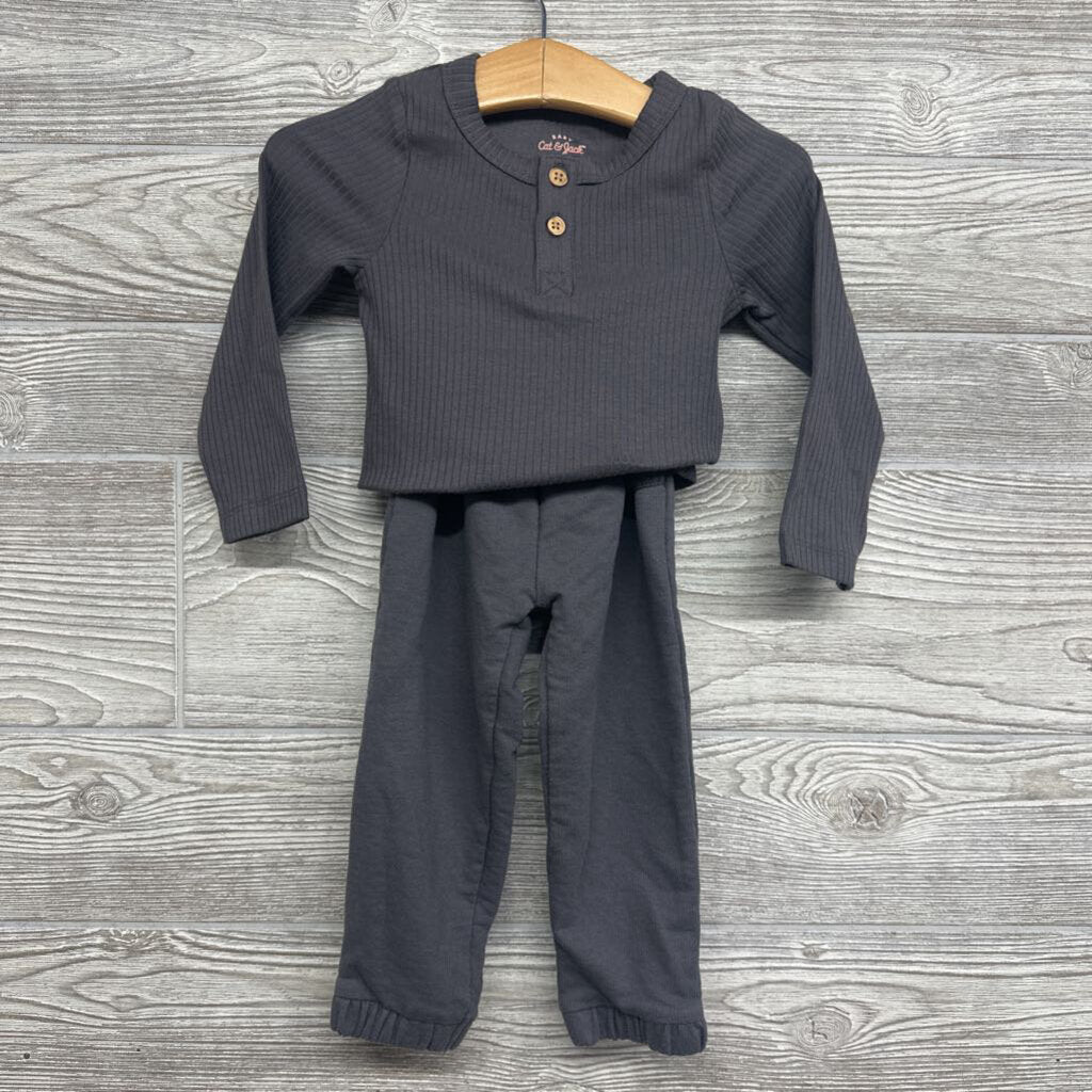 Ribbed Henley Shirt & Pants 18M