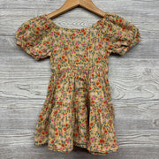 Muslin Cap Sleeve Dress Flowers 4