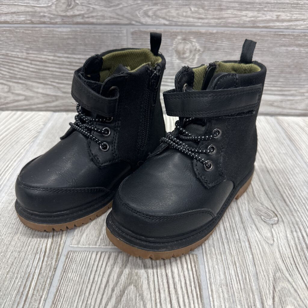 Side Zip Velcro Work Boots 6c