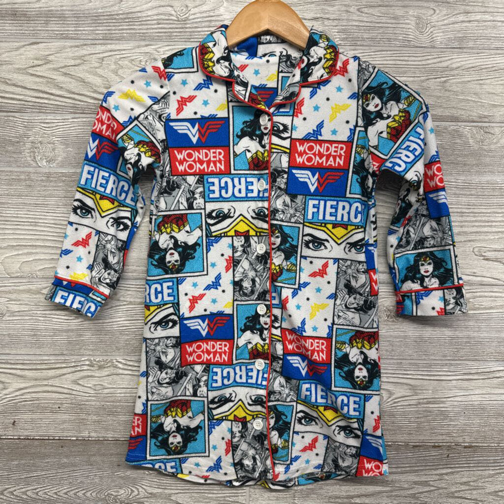 Fleece Button Up Pj Gown 6