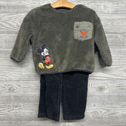 Plush Shirt Mickey Mouse & Ribbed Pants 18M