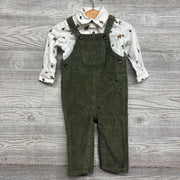 Corduroy Overalls & Button Up Shirt 18M