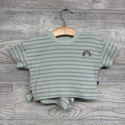 Waffle Knit Shirt Stripes, Rainbow & Shorts 3t