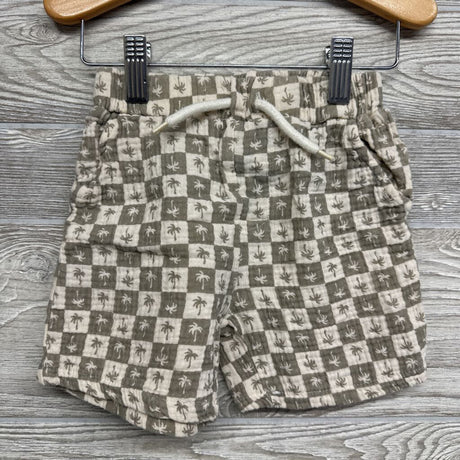 Muslin Button Up Shirt Palm Trees & Shorts 3t