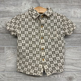 Muslin Button Up Shirt Palm Trees & Shorts 3t