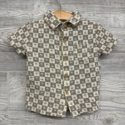Muslin Button Up Shirt Palm Trees & Shorts 3t