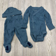 Side Snap Shirt, Pants & Hat Dinosaurs Preemie