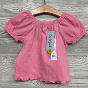 NEW Textured Shirt Lettuce Trim 2t