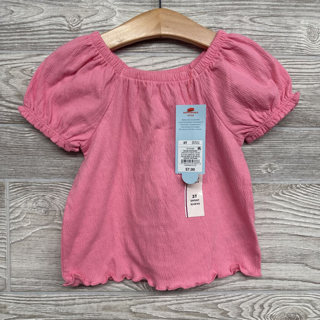 NEW Textured Shirt Lettuce Trim 3t