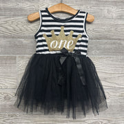 Tutu Tulle Dress Glitter Crown One
