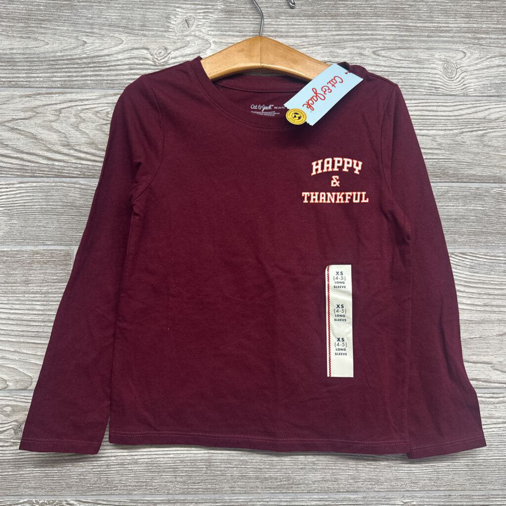 LS Shirt Happy & Thankful 4-5