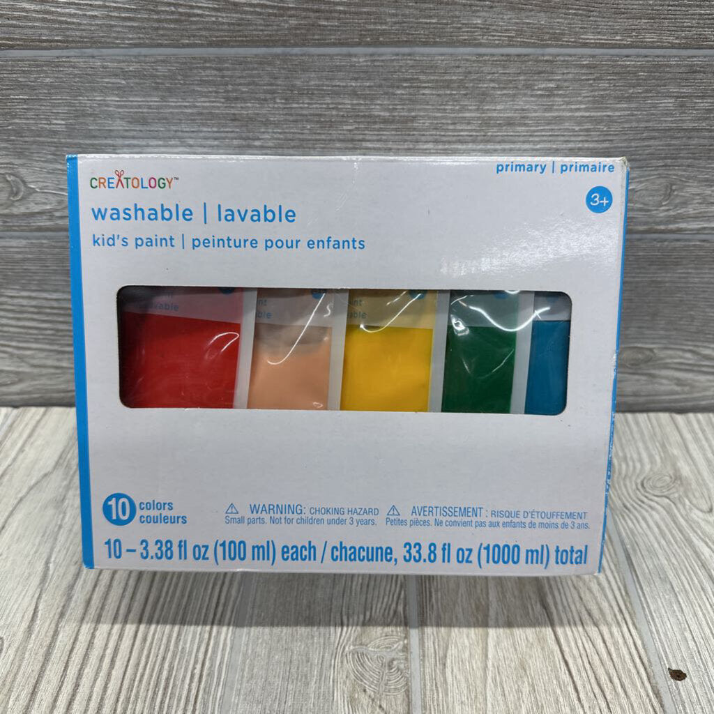 NEW 10 Pk Washable Kid's Paint