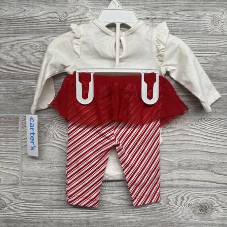 NEW LS Bodysuit & Tutu Leggings Merry And Bright Stripes 3m