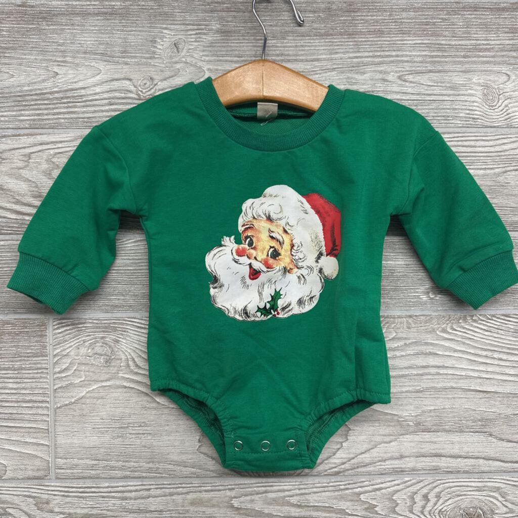 NEW Crewneck Bodysuit Vintage Santa 3-6m