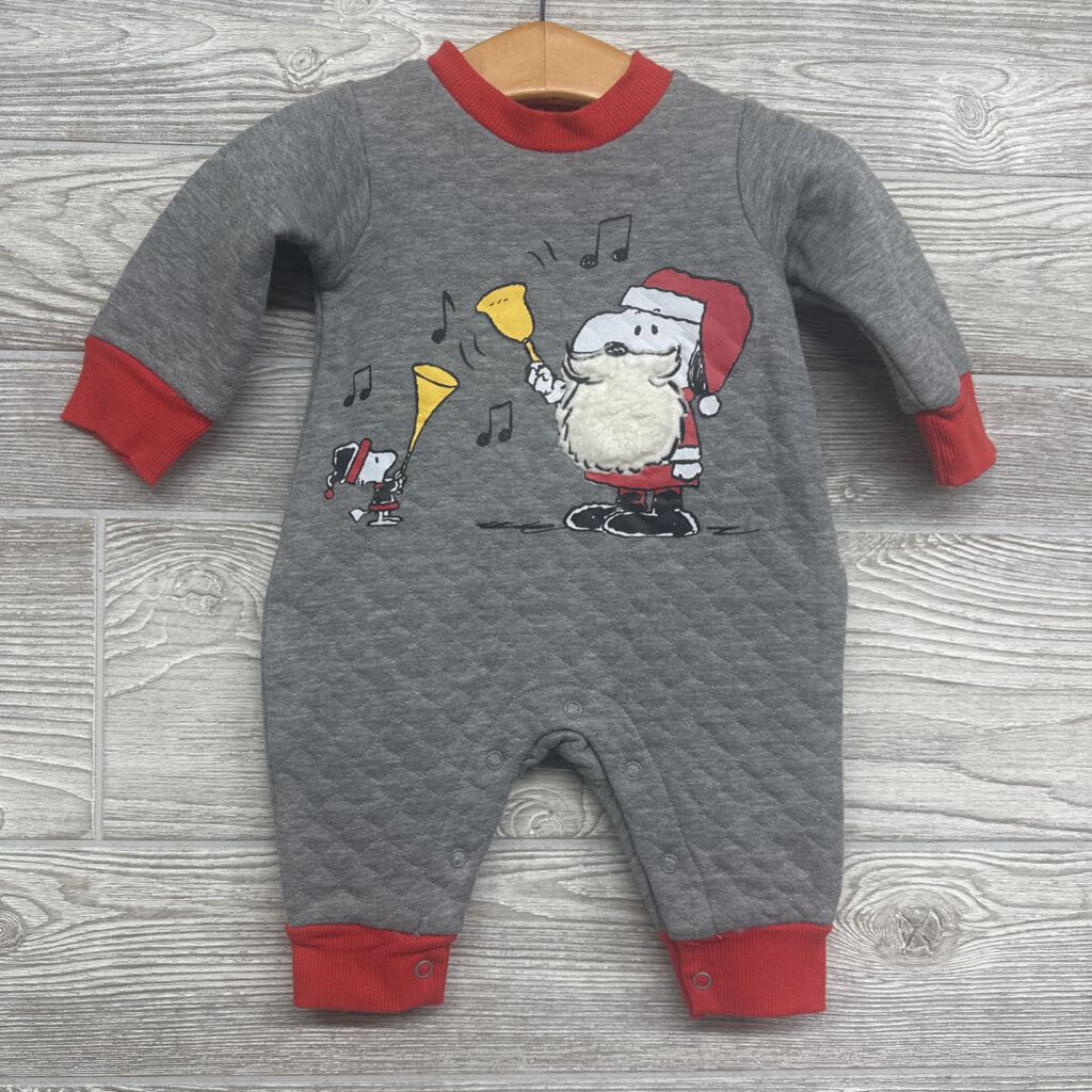 LS Quilted Coverall Snoopy Bells 0-3m