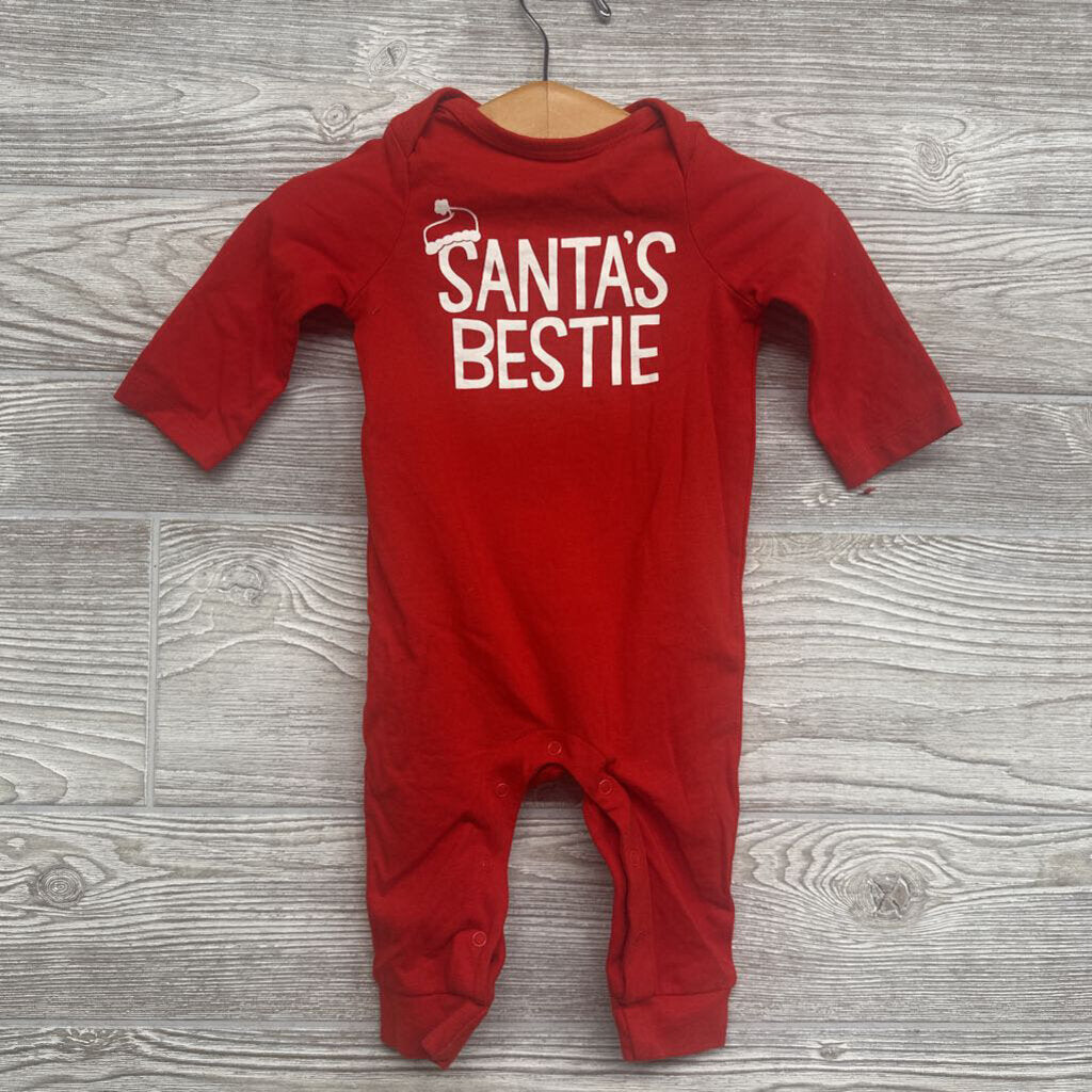 LS Coverall Santa's Bestie 3-6m