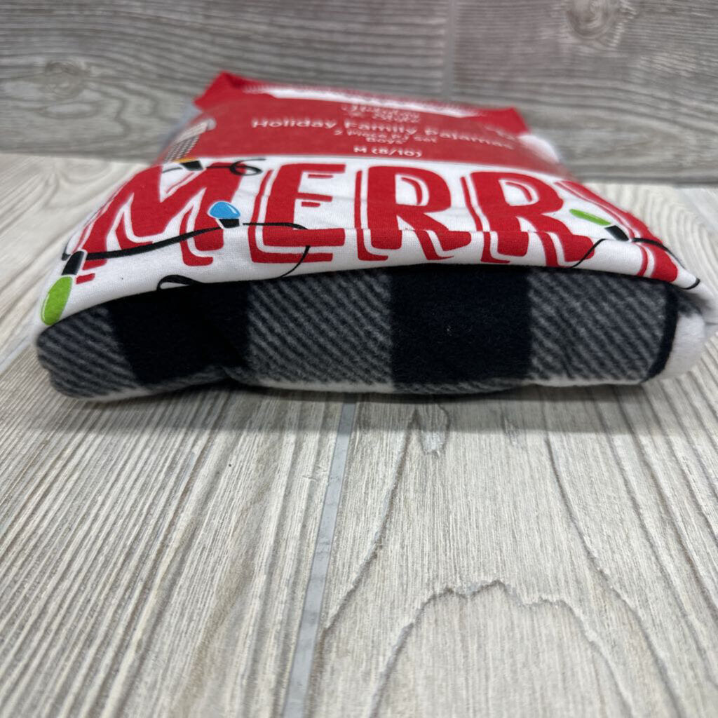 NEW 2 Pc LS PJs Merry & Bright Buffalo Plaid 8-10