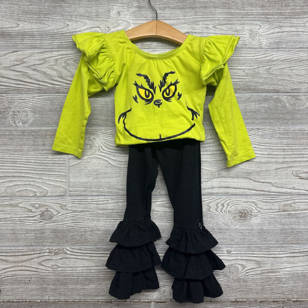 LS Grinch Bodysuit & Ruffle Pants 2