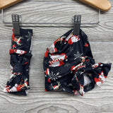 LS Bodysuit & Pants W/ Headwrap & Hat 3-6m