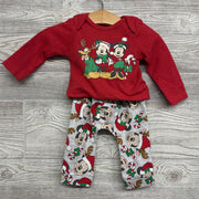 LS Bodysuit & Pants Pluto Mickey Minnie 3-6m