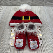NEW Knit Santa Hat & Booties 0-12m