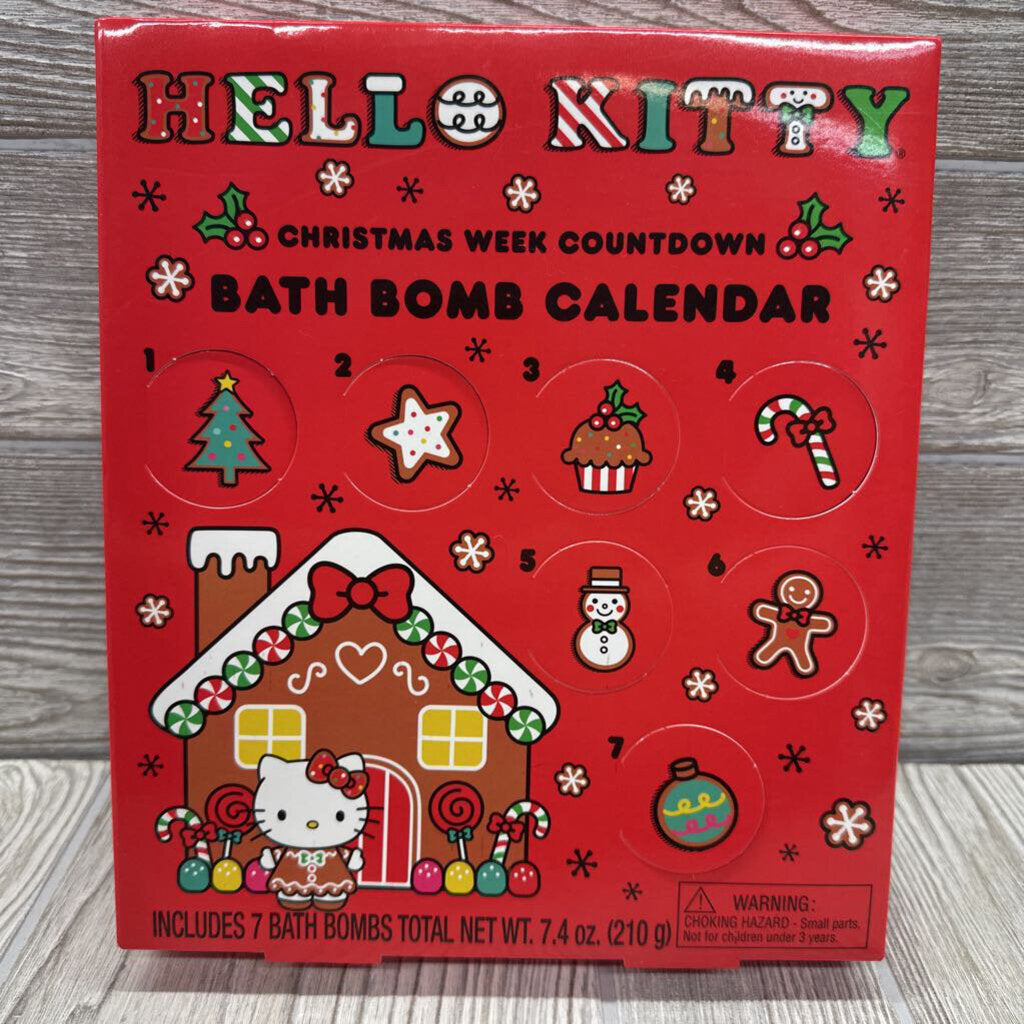 NEW Hello Kitty Christmas Week Countdown Bath Bomb Calendar