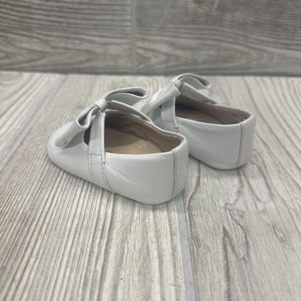 Leather Baby Ballerina Flats Bow 2c *