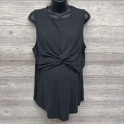 Ribbed Front Knot Nursing Tank Top XL