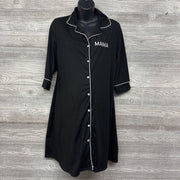 LS Button Up PJ Gown Mama Medium