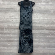 Ruched Tank Maxi Dress Tie Dye Side Slits Large