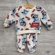 Nw/oT Plush Crewneck & Pants Candy Canes 0-3m