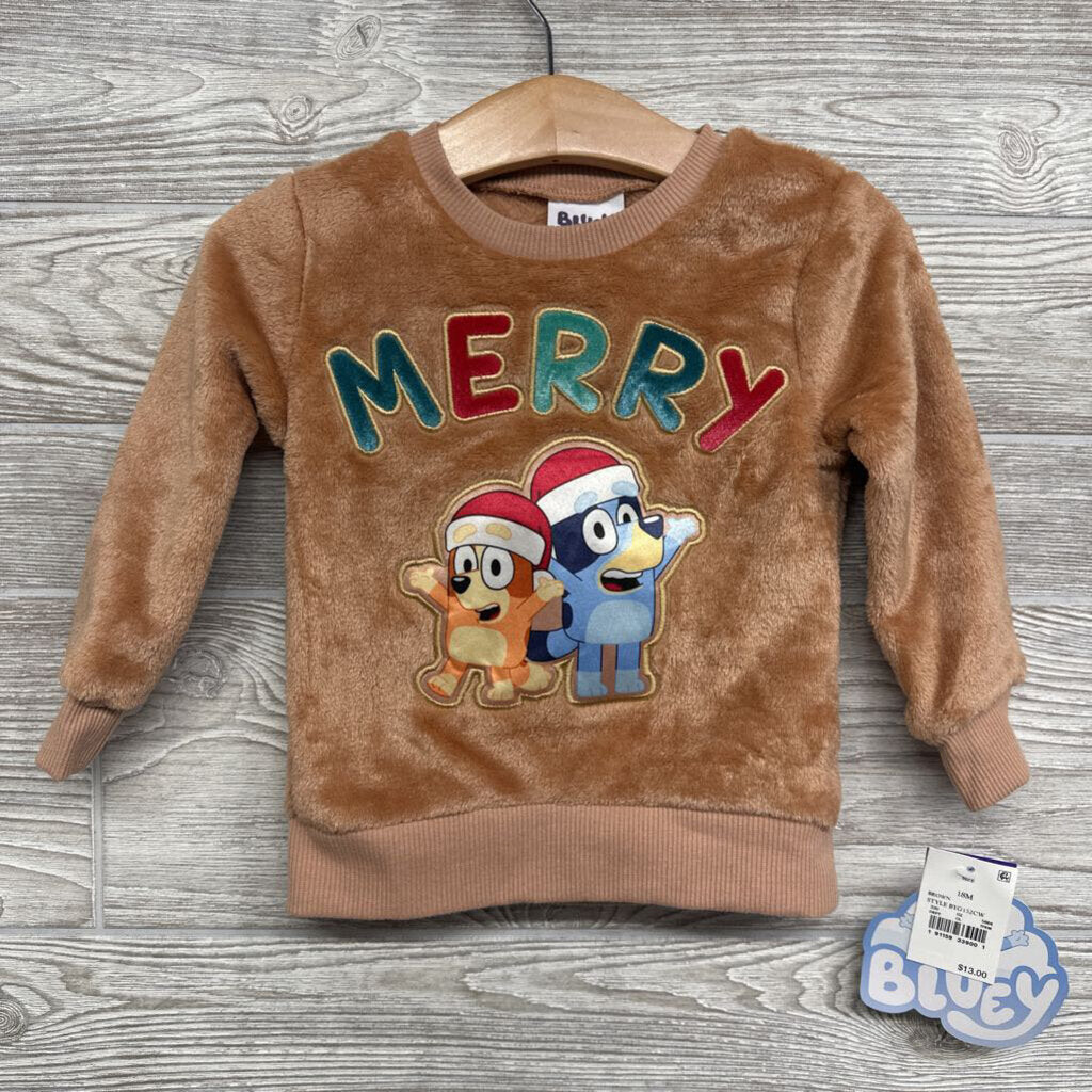 NEW Plush Crewneck Merry 18m