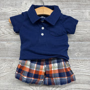 Polo Shirt & Plaid Shorts 12M