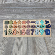 Wooden Shapes And Number Sorting Puzzle