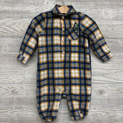 Plaid Fleece Coverall Plaid 6M