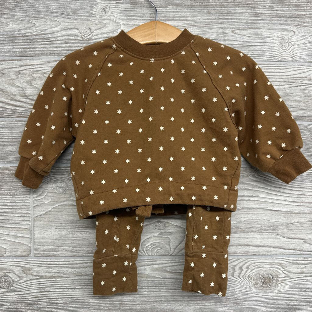 Twinkle Stars French Terry Cinched Shirt & Slouch Pants 3-6M